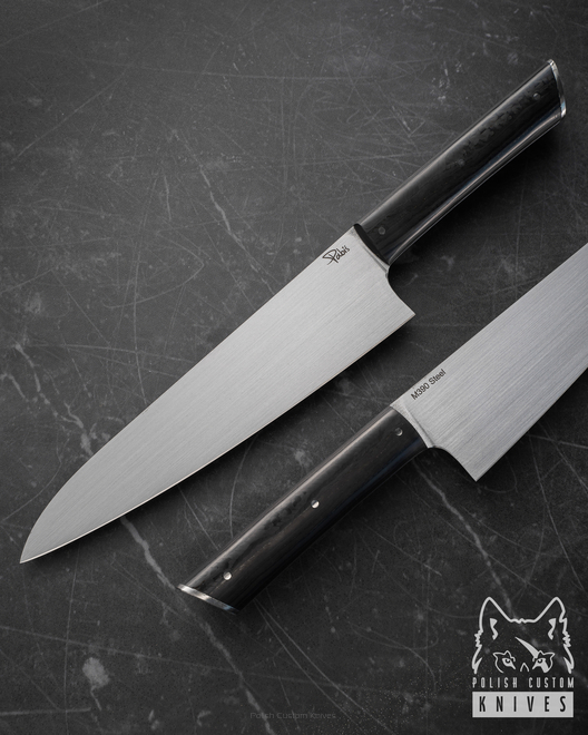 NÓŻ KUCHENNY CHEF 210 35 M390 CARBON PABIŚ KNIVES
