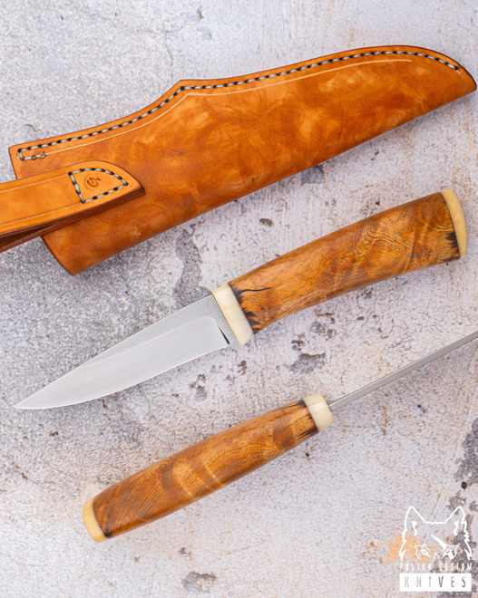 NÓŻ MYŚLIWSKI GUTOR 34 K110 ORZECH GARUCHI KNIVES