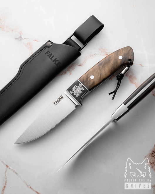 NÓŻ MYŚLIWSKI JF30 020 N690 STABILIZOWNA CZECZOTA KLONU FALKE KNIVES