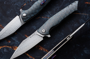 NÓŻ SKŁADANY FOLDER BEE #0264 DAMACORE TESSSERACT HALF DRESS HERMAN KNIVES