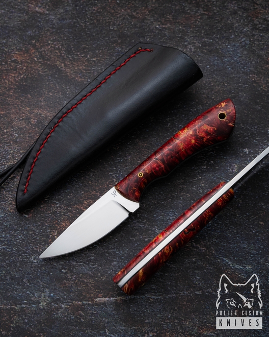 NÓŻ NECK MYŚLIWSKI EDC NECK MOD. 1 2 D2 STABILIZOWANY KLON G10 KIEDI KNIVES