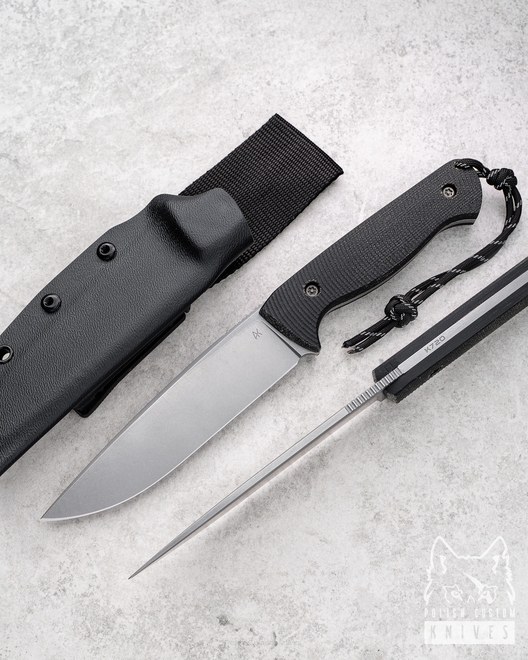 NÓŻ SURVIVALOWY AGOR 140 6 O2 MICARTA CZARNY AK