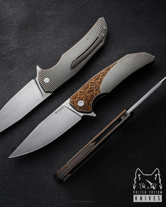 NÓŻ SKŁADANY FOLDER DRAGONFLY 352 ALLEIMA HALF DRESS HERMAN KNIVES