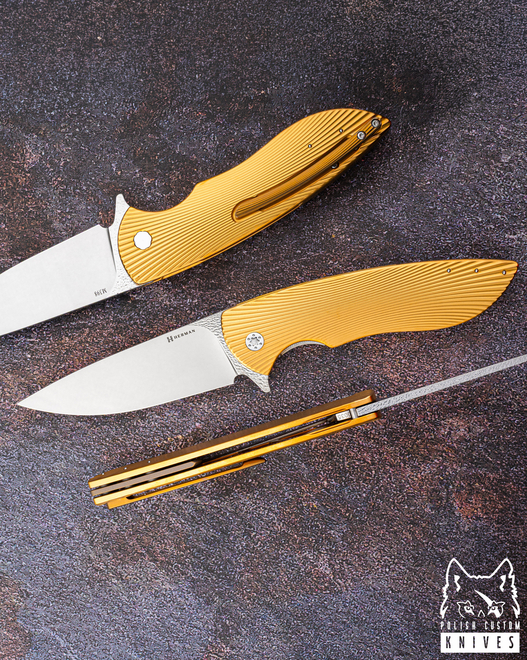 NÓŻ SKŁADANY FOLDER BIG STING #0035 M398 HERMAN KNIVES