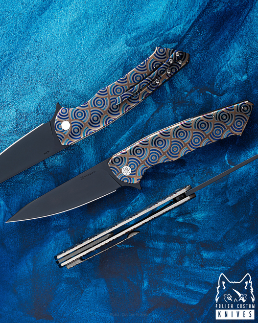 NÓŻ SKŁADANY FOLDER SLIM #0559 M398 CHRONO CIRCLE ( C0051 ) HERMAN KNIVES