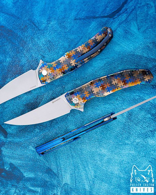 NÓŻ SKŁADANY FOLDER ISHTAR #0775 MAGNACUT PUZZLE HERMAN KNIVES