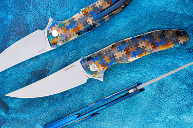 NÓŻ SKŁADANY FOLDER ISHTAR #0775 MAGNACUT PUZZLE HERMAN KNIVES