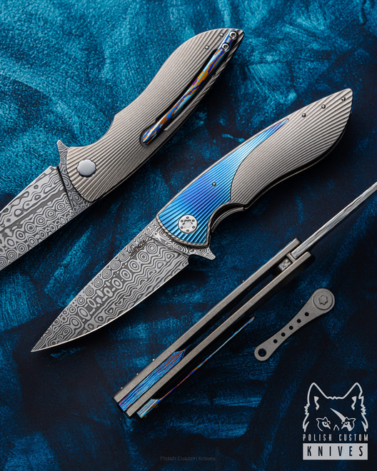 NÓŻ SKŁADANY FOLDER MICRO STING 55 DAMASTEEL HERMAN