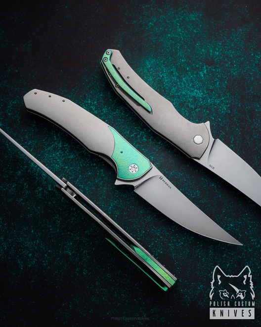 NÓŻ SKŁADANY FOLDER ISHTAR 509 M390 LEWORĘCZNY HERMAN KNIVES