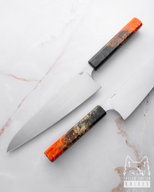 NÓŻ KUCHENNY GYUTO 210 19 K110 KLON STABILIZOWANY OKTAGON PABIŚ KNIVES