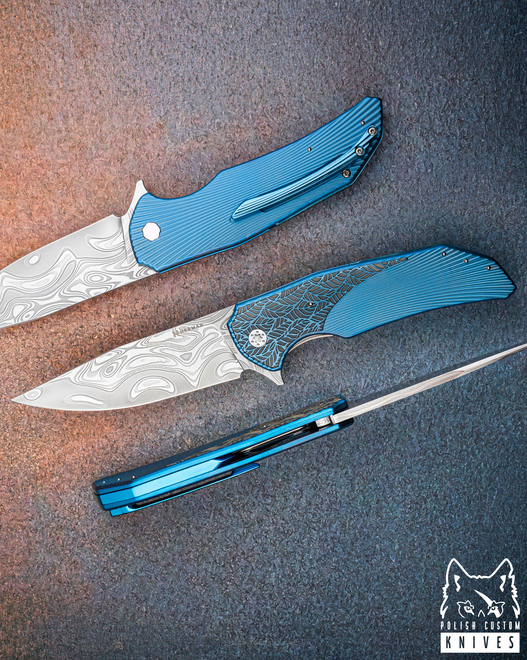 NÓŻ SKŁADANY FOLDER DRAGONFLY #0568 DAMASTEEL DAMACORE HALF DRESS ( C0084 ) HERMAN KNIVES