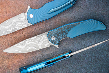 NÓŻ SKŁADANY FOLDER DRAGONFLY #0568 DAMASTEEL DAMACORE HALF DRESS ( C0084 ) HERMAN KNIVES