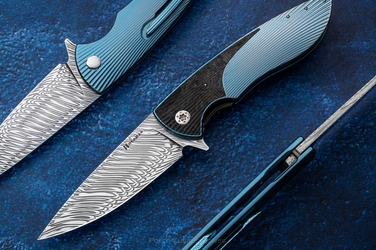 NÓŻ SKŁADANY FOLDER STING #0927 DAMASTEEL HALF DRESS HERMAN KNIVES