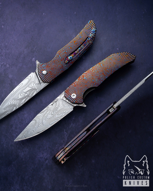 NÓŻ SKŁADANY FOLDER DRAGONFLY #0367 TIMASCUS DAMASTEEL FULL DRESS HERMAN KNIVES