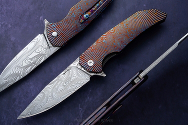 NÓŻ SKŁADANY FOLDER DRAGONFLY #0367 TIMASCUS DAMASTEEL FULL DRESS HERMAN KNIVES