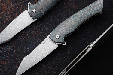 NÓŻ SKŁADANY FOLDER OVIUM GENERACJA 2 #0165 DAMASTEEL TESSERACT HALF DRESS HERMAN KNIVES