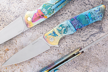 NÓŻ SKŁADANY FOLDER SLIM #0589 MAGNACUT "GRINCH" HERMAN KNIVES