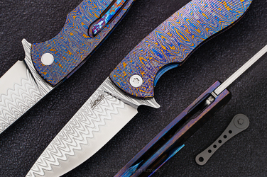 NÓŻ SKŁADANY STING 1 BLACK TIMASCUS DAMACORE HERMAN