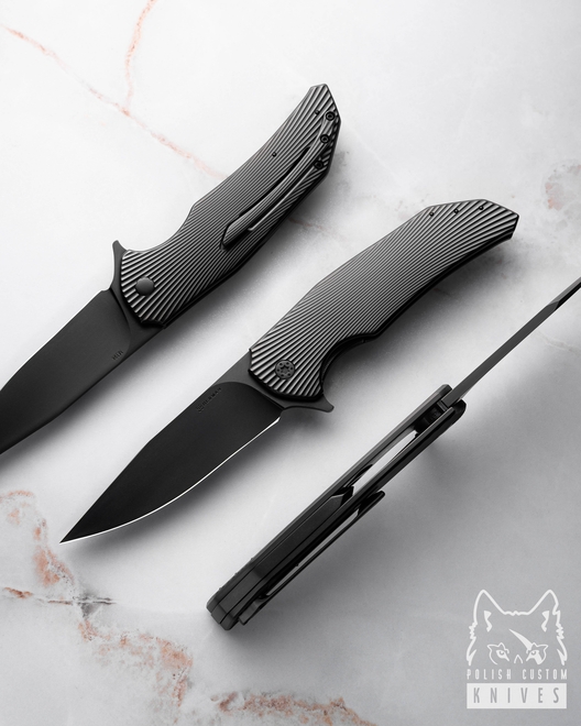 NÓŻ SKŁADANY FOLDER DRAGONFLY #0498 M398 OERLIKON DLC ( C0046 ) HERMAN KNIVES