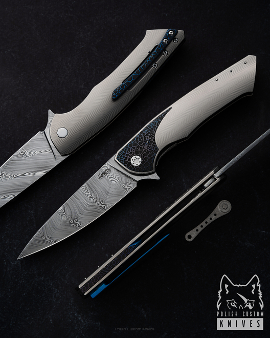 NÓŻ SKŁADANY FOLDER SLIM 221 DAMASTEEL HERMAN