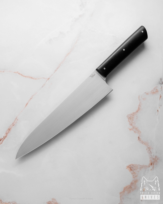 NÓŻ KUCHENNY CHEF 210 38 CZARNY GRAB ELMAX PABIŚ KNIVES