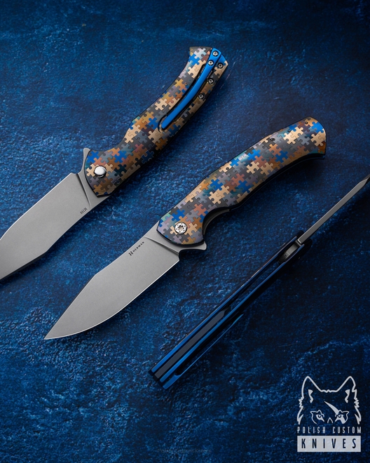 NÓŻ SKŁADANY FOLDER MANTIS #0476 M398 PUZZLE HERMAN KNIVES